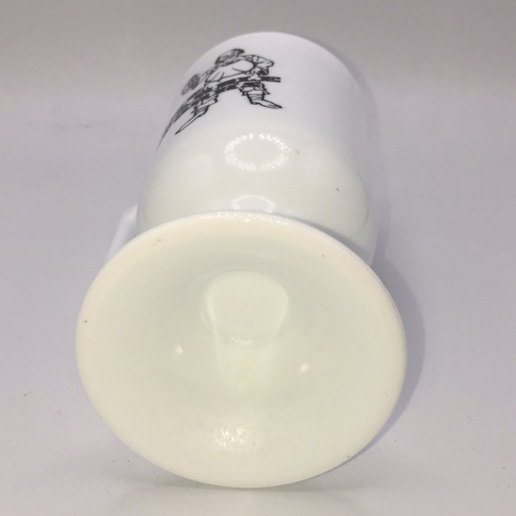 The Marble Works Restaurant White Milk Glass Footed Mug Cup Ottawa Ontario - Picture 6 of 9